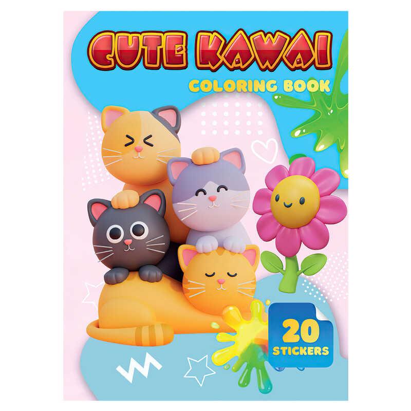Гр Розмальовка 20 наліпок А4: Cute Kawai 9789655323177 "Jumbi"