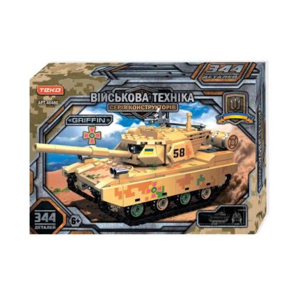 Конструктор "Військова техніка" 40480 (24) "Teko", 344 деталі, танк "Griffin", в коробці, в коробці для дітей
