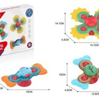 Игра антистресс HE 0107(72) 3 шт, 3 спиннера на присосках, в коробке