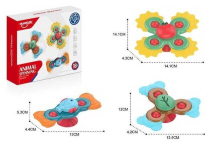 Игра антистресс HE 0107(72) 3 шт, 3 спиннера на присосках, в коробке