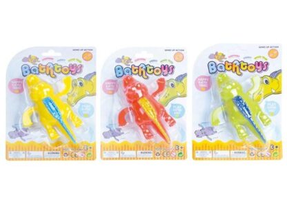 Игра для ванны 556 X (288/3) "Крокодил", 3 цвета, заводной механизм, на листьях, ВЫДАЕТСЯ ТОЛЬКО МИКС ВЫДОВ