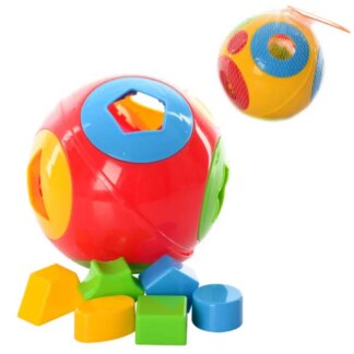 Gr Сортер "Умный малыш" 2247 (18) "Technok Toys", 6 геометрических фигур, 14см, в сетке