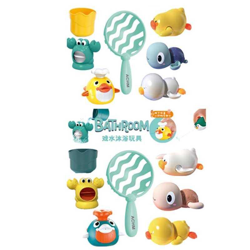 Гра для ванни A 55-20 (72) 2 види, звірята, заводний механізм, механічне накачування води, в пакеті