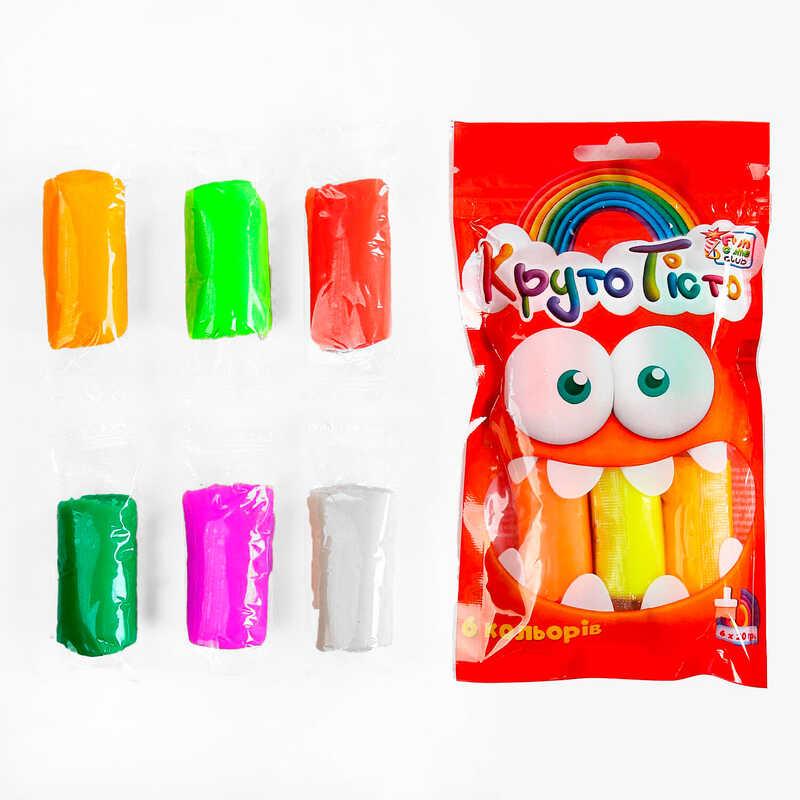 Гр Тісто для ліплення "Круто Тісто" 69007 "4FUN Game club", 6 кольорів, у пакеті