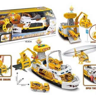 Корабль 660 S-03 (12/2) катер, акула, транспорт, свет, звук, в коробке