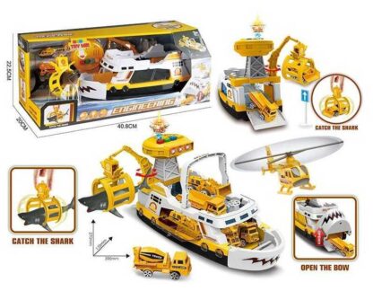 Корабель 660 S-03 (12/2) катер, акула, транспорт, світло, звук, у коробці, у коробці для дітей