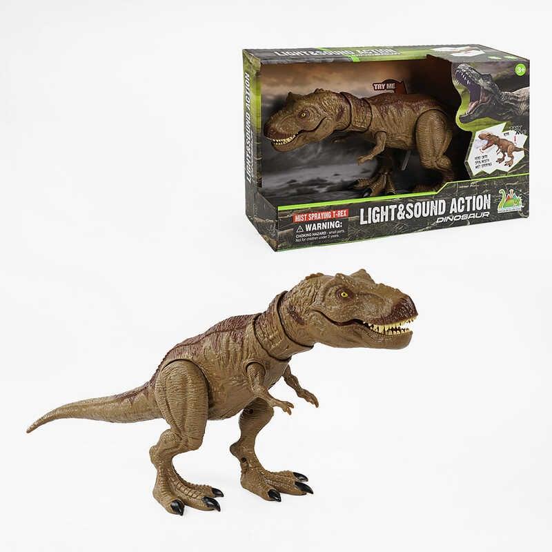 Динозавр RS 069 D (30/2) підсвічується паща, гарчить, випускає пару, рухливі кінцівки, в коробці