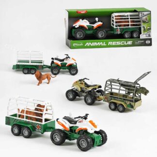 Квадроцикл WY 400 F-6/ G-6 (18), масштаб 1:16, инерция, звуки, подсветка, фигурка динозавра,