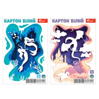 Гр Картон белоснежный super УП-28 целлюлозный А4 (6 л.), обложка-слайдер (крейдовая бумага 115г/м2) (1)