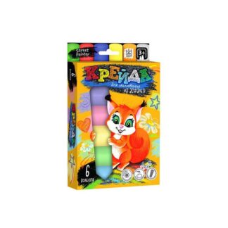 Ар Крейда для рисования, большая MEL-01-04U УКР. (20) "Danko Toys", d-2,5 см, 6 штук, цветная
