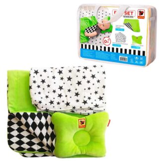 Гр Набор МС110512-08 "Bed Set Newborn" зеленый: подушка, одеяло, простынь. Текстильный набор (1) "Масик"