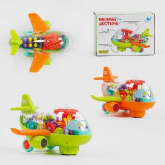 Самолет музыкальный 80587 (72) "WToys", ОЗВУЧИВАНИЕ УКРАИНСКАЮ МОВОЮ,, шестерни, песня, подсветка, автоматическое движение,