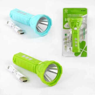 Фонарь светодиодный C 56757 (160) аккумуляторный, 4 режима работы, USB-кабель, на листьях