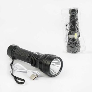 Фонарь светодиодный C 56761 (160) аккумуляторный, 4 режима работы, USB кабель,
