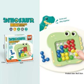 Логическая игра 1139 (192/2) платформа-динозавр, цветные шарики,