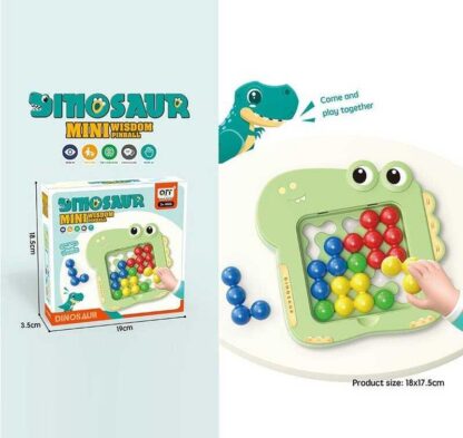 Логическая игра 1139 (192/2) платформа-динозавр, цветные шарики,