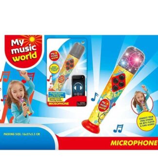 Микрофон MY 010 (96/2) подсветки, звук аплодисментов, подключение смартфона, в слюде