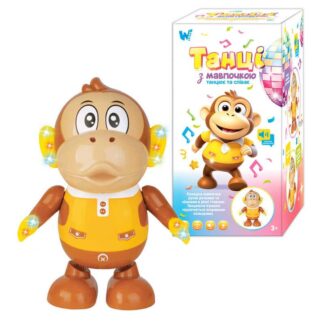 Мавпочка 89921 (36) "WToys", ОЗВУЧУВАННЯ УКРАЇНСЬКОЮ МОВОЮ, підсвічування, пісня, рухає руками і ногами, в коробці, в коробці для дітей