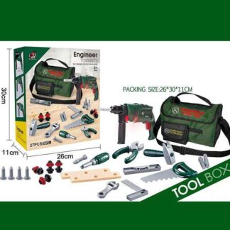 Набір інструментів G 238 27 елементів, підсвічування, дриль на батарейках, сумка для інструментів...