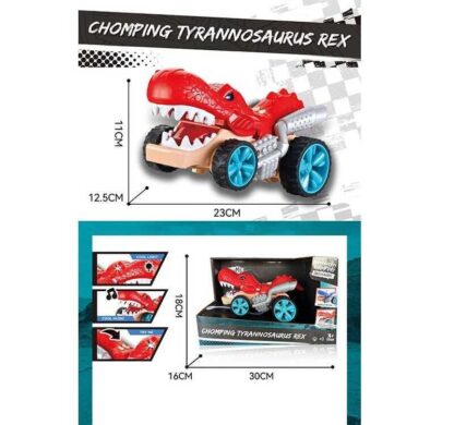 Машина 5518 (24) "Тиранозавр", подсветка, звуковые эффекты, ездит, двигает пастью,