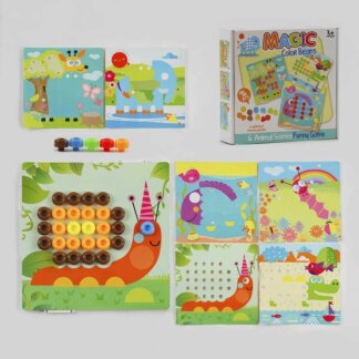 Мозаика 6022 (48) 96 фишек, 6 карточек-трафаретов,