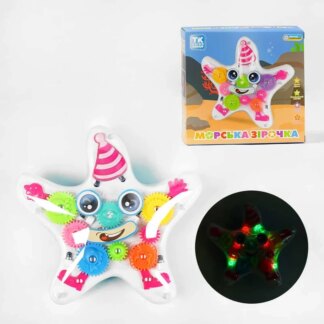 Музыкальная игрушка "Морская звездочка" TK - 21203 (48) "TK Group", ОЗВУЧИВАНИЕ УКРАИНСКОЮ МОВОЮ, подсветка, колесо свободного хода,