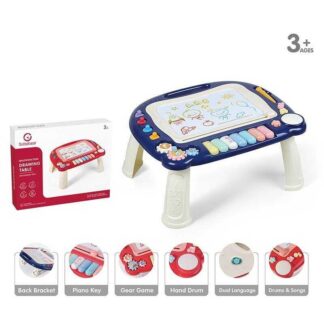 Музична дошка YL 609 AB СИНЯ, 2в1, магнітна, мелодії, звуки, пісні, піаніно, англ.озвучування, в...