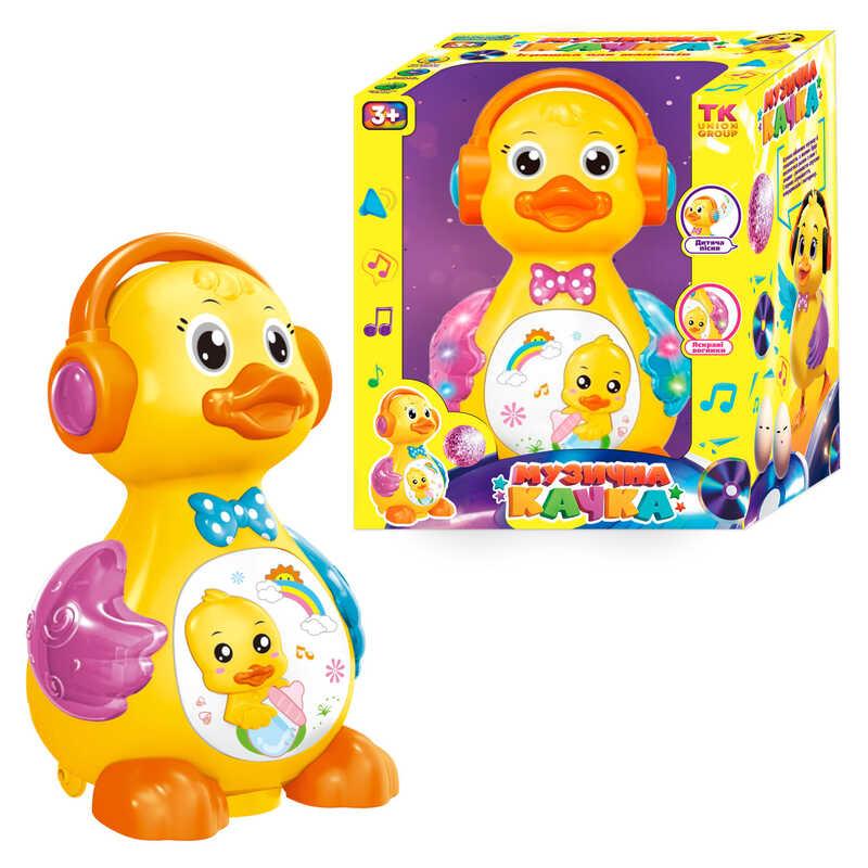 Музична качка 48510 / 0619 "TK Group", ОЗВУЧУВАННЯ УКР. МОВОЮ, світло, звук, колесо вільного ходу...