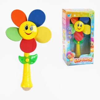 Музыкальный цветок 10645 (36) "WToys", ОЗВУЧИВАНИЕ УКРАИНСКОЙ МОВОЮ, яркая подсветка, песни, лепестки вращаются,