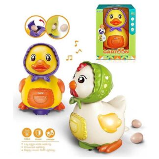 Музична пташка M 06 A 2 кольори, підсвічування, пісні англійською, несе яйця, колесо вільного рух...