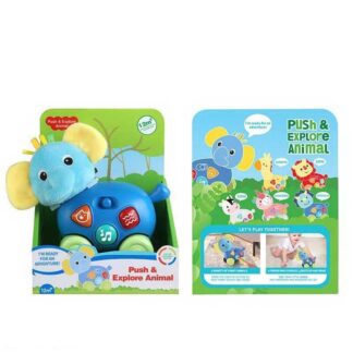 Музичне брязкальце 1953-2 мелодія, звукові ефекти, підсвічування, колеса, в коробці