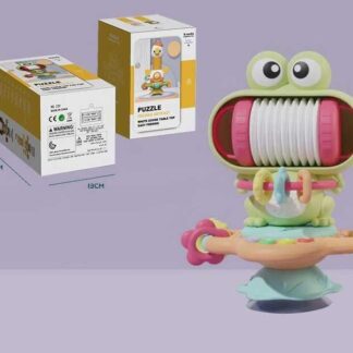 Музичне брязкальце 230 A “Жабеня”, звук, мелодії, прорізувач, пискавка, пальчикова гра, в коробці