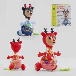 Музыкальное олененок 10422 (60) "WToys", ОЗВУЧИВАНИЕ УКРАИНСКОЙ МОВОЮ, шестерни, песня, подсветка, автоматическое движение,