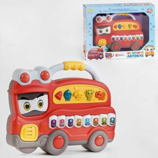 Музичний автобус 91780-1 "TK Group", ОЗВУЧУВАННЯ УКРАЇНСЬКОЮ МОВОЮ, червоний колір, 4 режими, 4 м...
