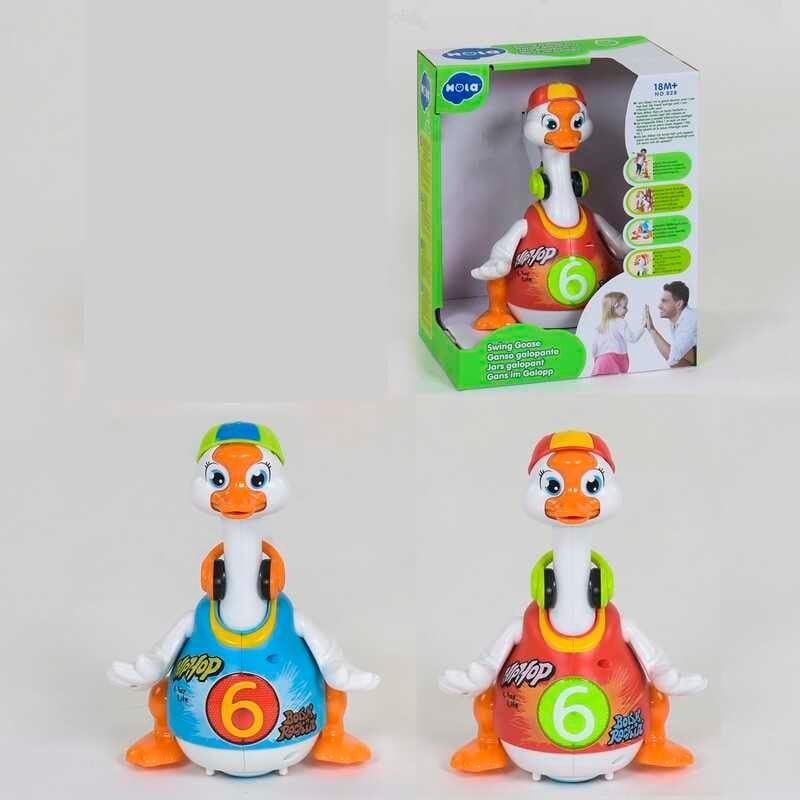 Музичний гусак 828 "Hola", 2 кольори, говорить англійською, співає хіп-хоп пісні, підсвічування,...