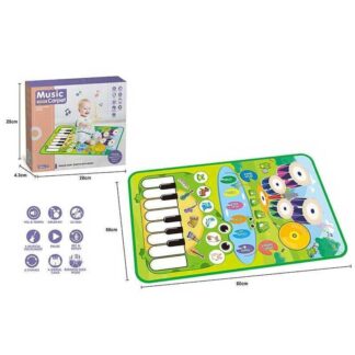 Музичний килимок MTK 035-2 A на батарейках, музика, звук, музичні інструменти, запис, режим гучно...