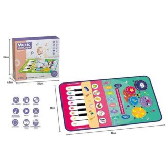 Музичний килимок MTK 035-3 A 80 х 3 х 54 см, на батарейках, музичні інструменти, барабани, звуки...