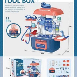 Набор врача 628 A 22 (36/2) "Funny medical box", 33 элемента, в коробке