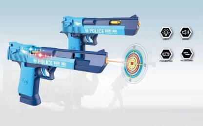 Пистолет 8180-36 A (192/2) звук, подсветка, проекция мишени, в пакете