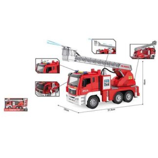 Пожарная машина WY 1125 A (18) свет, звук, 1:10, шланг и помповая подача воды, выдвижная стрела, платформа вращается на 360°,