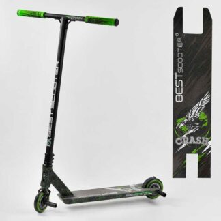 Самокат трюковый 41747 Best Scooter (4) "CRASH" HIC-система, ПЕГИ, алюминиевый диск и дека, колёса 110мм PU, ширина руля - 57 см,