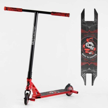 Самокат трюковый 46409 Best Scooter (4) HIC-система, ПЕГИ, алюминиевый диск и дека, АНОДИРОВАННАЯ ПОКРАСКА, колёса PU, d=110мм,