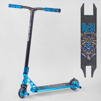 Самокат трюковый 53480 Best Scooter (4) HIC-система, ПЕГИ, алюминиевый диск и дека, АНОДИРОВАННАЯ ПОКРАСКА, колёса PU, d=110мм,