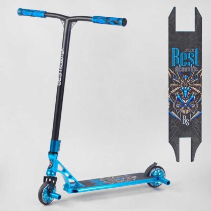 Самокат трюковый 53480 Best Scooter (4) HIC-система, ПЕГИ, алюминиевый диск и дека, АНОДИРОВАННАЯ ПОКРАСКА, колёса PU, d=110мм,