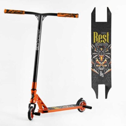 Самокат трюковый 53880 Best Scooter (4) HIC-система, ПЕГИ, алюминиевый диск и дека, АНОДИРОВАННАЯ ПОКРАСКА, колёса PU, d=110мм,