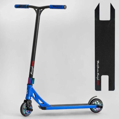 Самокат трюковый N- 12740 "Best Scooter" (2) "Freestyle", HIC-система, ПЕГИ, алюминиевый диск и дека, колёса PU, d=120мм, ширина