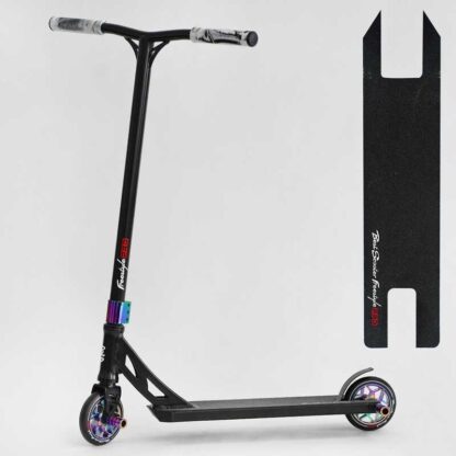 Самокат трюковый N- 43005 "Best Scooter" (2) "Freestyle", HIC-система, ПЕГИ, алюминиевый диск и дека, колёса PU, d=120мм, ширина
