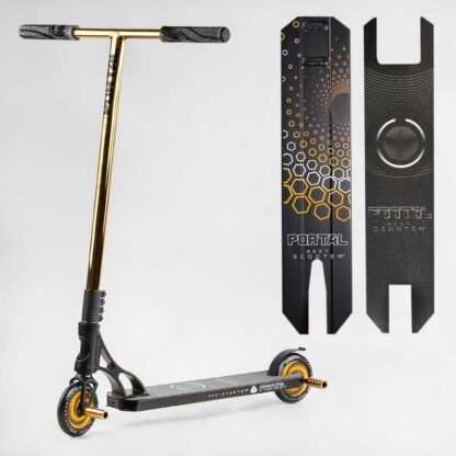 Самокат трюковый PL-91977 Best Scooter (4) "Portal" HIC-система, ПЕГИ, алюминиевый диск и дека, колёса PU, d=120мм, ширина руля 58