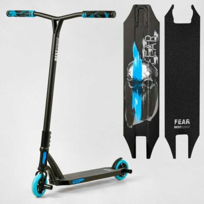 Самокат трюковый МТ-40488 Best Scooter (4) "FEAR", SCS-система, ПЕГИ, алюминиевый диск и дека, колёса PU, d=115мм, ширина руля 58