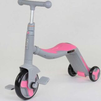 Самокат 3в1 JT 90601 (1) Best Scooter, самокат-велобег-велосипед, свет, 8 мелодий, колёса PU, переднее колесо d=20см, задние
